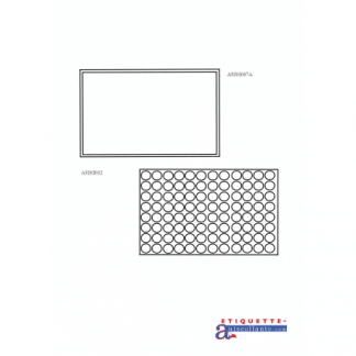 planche 24 étiquettes polyester synthétique blanc mat ronde 40 mm